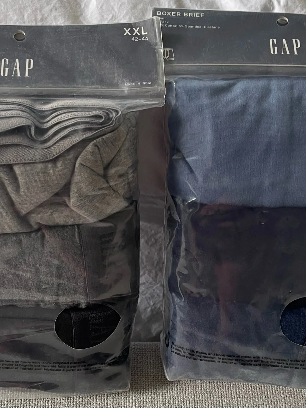 GAP Men's 3-Pack Boxer Briefs - Light Blue, Navy, Dark Navy